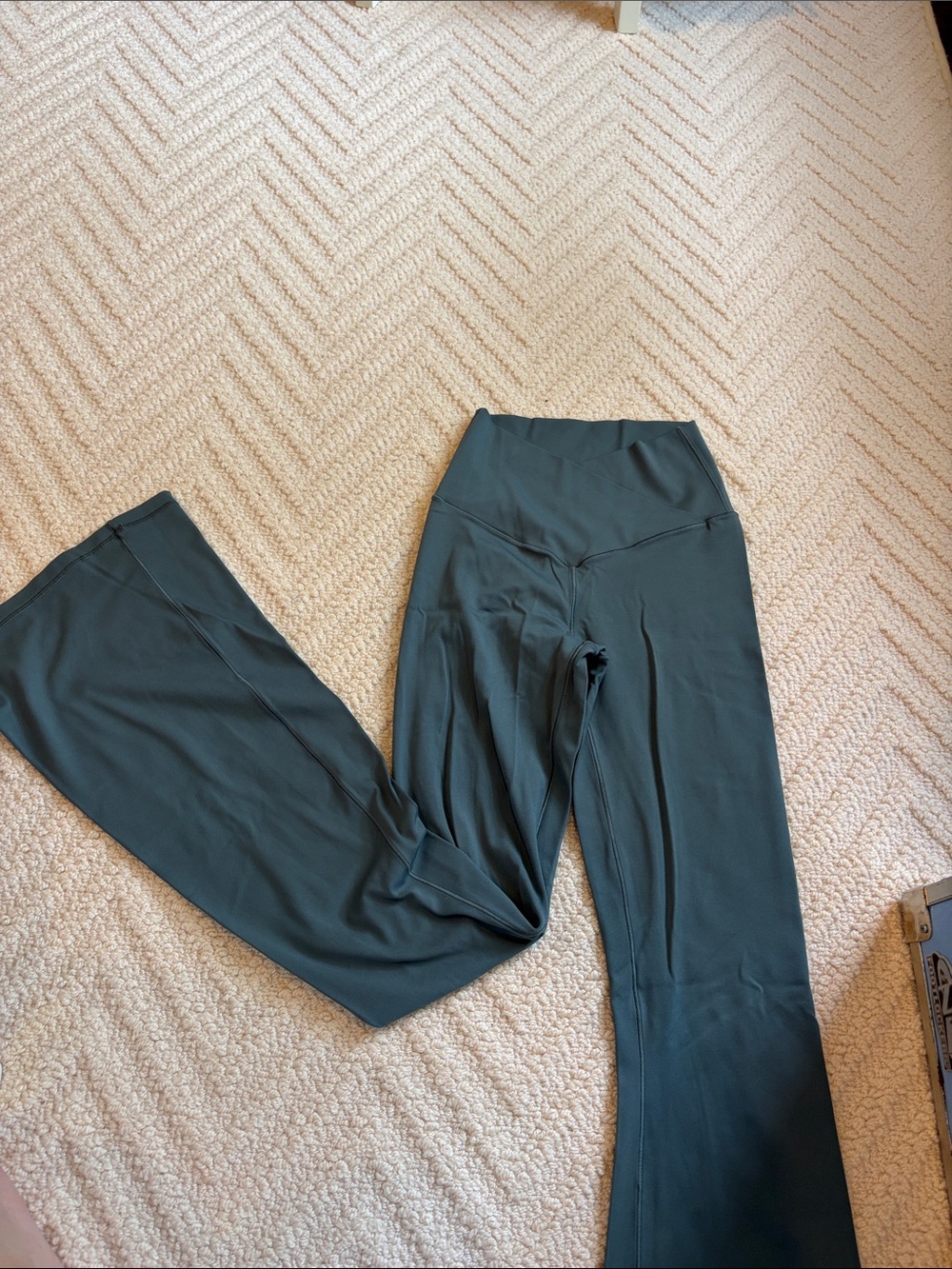 aerie High-Waist Flare Leggings in Dark Teal